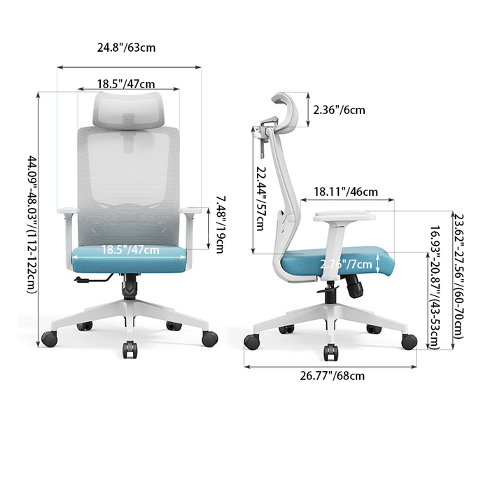 Modern Minimalist Ergonomic Desk Chair: High-Back Gaming Chair - Breathable Mesh Office Chair For Home Office