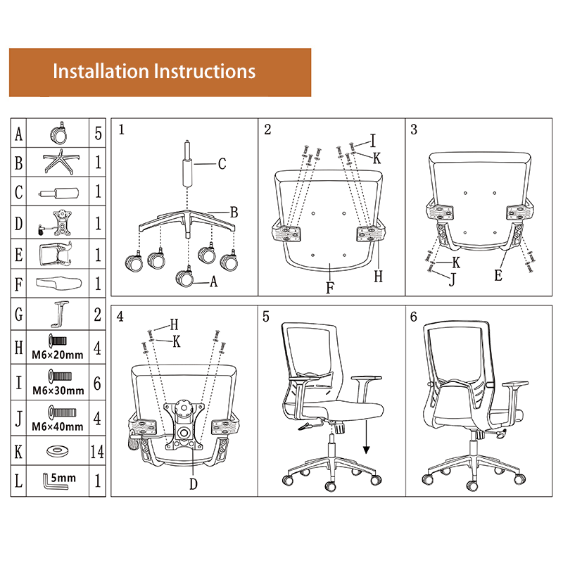 Modern Minimalist Mid-Back Desk Chair: Nordic-Style Ergonomic Office Chair For Home Office