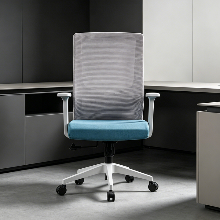 Modern Minimalist Mid-Back Desk Chair: Nordic-Style Ergonomic Office Chair For Home Office