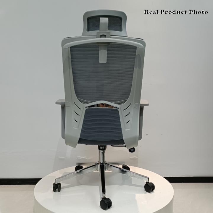 Modern High-Back Ergonomic Desk Chair: Minimalist Height-Adjustable Office Chair For Home Office