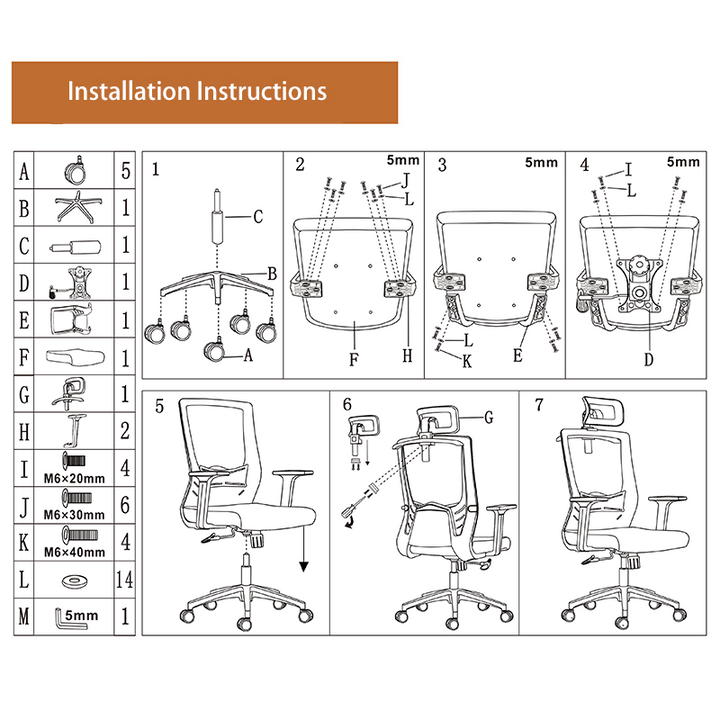 Modern High-Back Ergonomic Desk Chair: Minimalist Height-Adjustable Office Chair For Home Office