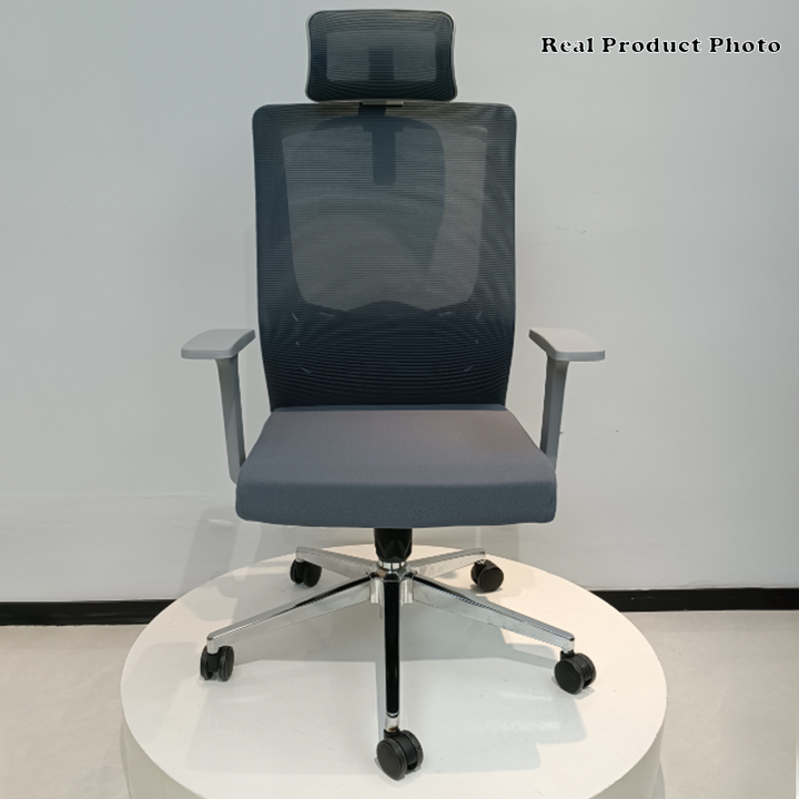 Modern High-Back Ergonomic Desk Chair: Minimalist Height-Adjustable Office Chair For Home Office