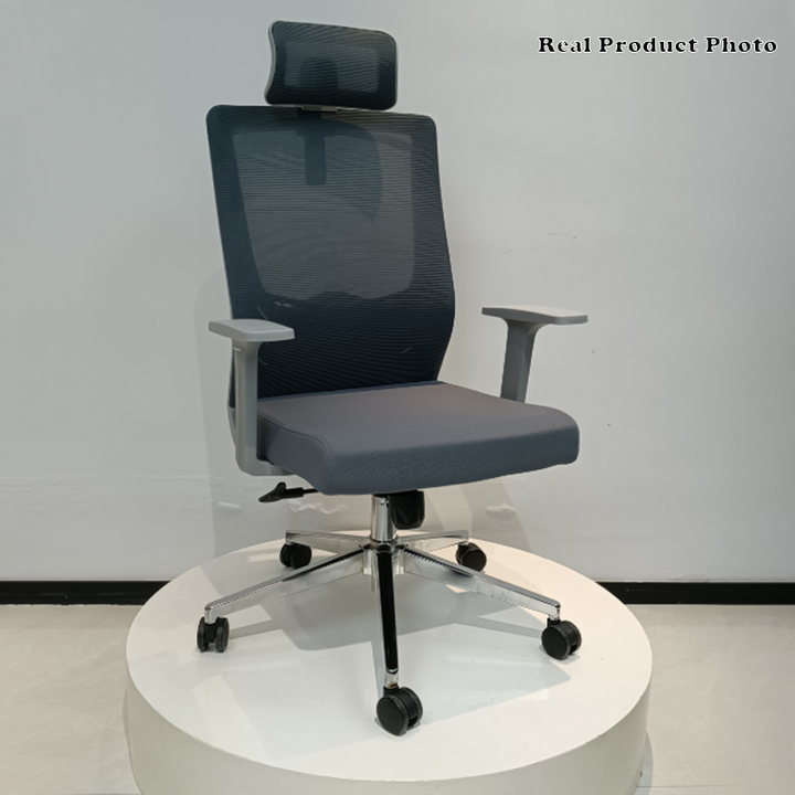 Modern High-Back Ergonomic Desk Chair: Minimalist Height-Adjustable Office Chair For Home Office
