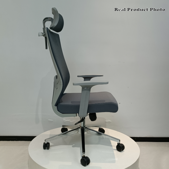 Modern High-Back Ergonomic Desk Chair: Minimalist Height-Adjustable Office Chair For Home Office