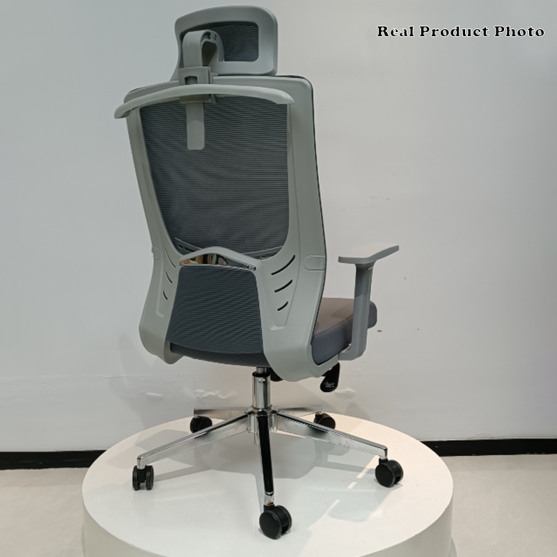 Modern High-Back Ergonomic Desk Chair: Minimalist Height-Adjustable Office Chair For Home Office