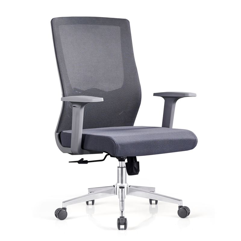 Modern Minimalist Mid-Back Ergonomic Desk Chair: Silent-Rolling Height-Adjustable Office Chair For Home Office