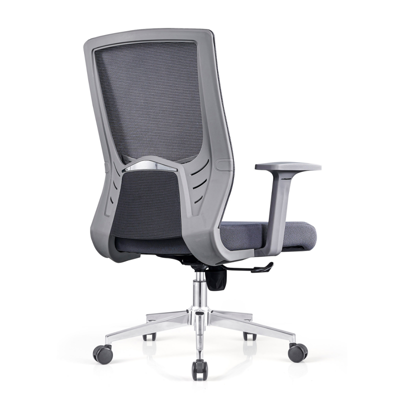 Modern Minimalist Mid-Back Ergonomic Desk Chair: Silent-Rolling Height-Adjustable Office Chair For Home Office