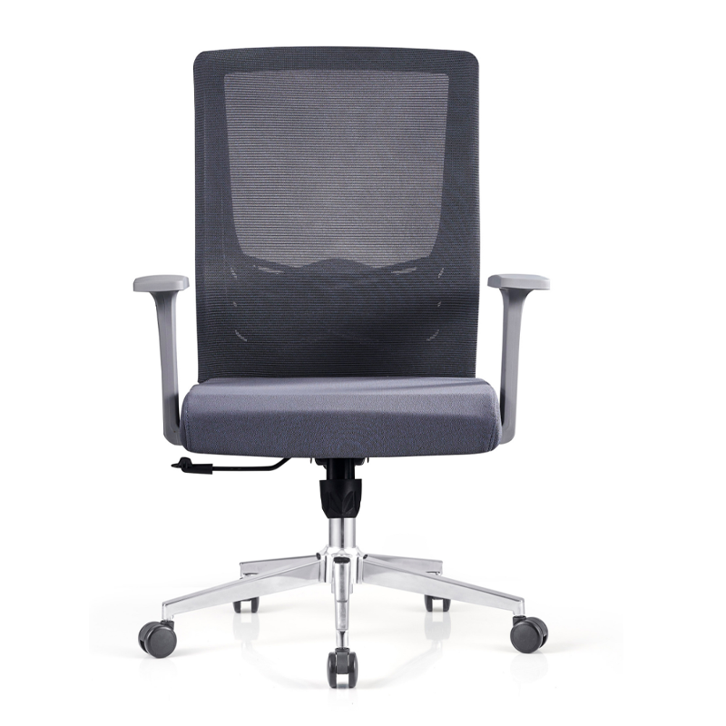 Modern Minimalist Mid-Back Ergonomic Desk Chair: Silent-Rolling Height-Adjustable Office Chair For Home Office
