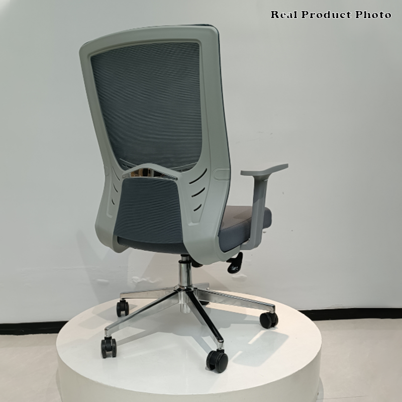 Modern Minimalist Mid-Back Ergonomic Desk Chair: Silent-Rolling Height-Adjustable Office Chair For Home Office