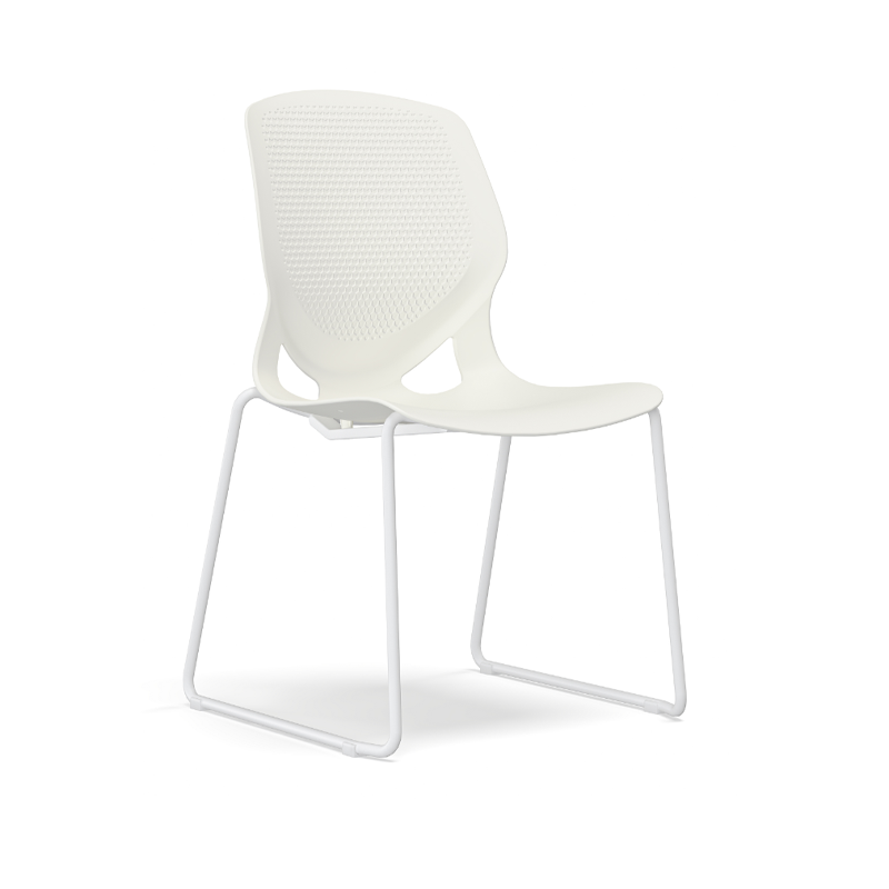 Modern Minimalist Backrest Office Chair: One-Piece PP Construction - Multi-Color Training Chair For Home Office