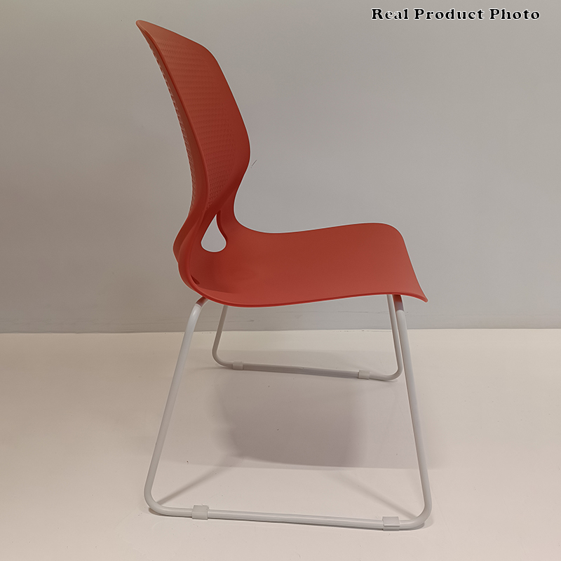 Modern Minimalist Backrest Office Chair: One-Piece PP Construction - Multi-Color Training Chair For Home Office