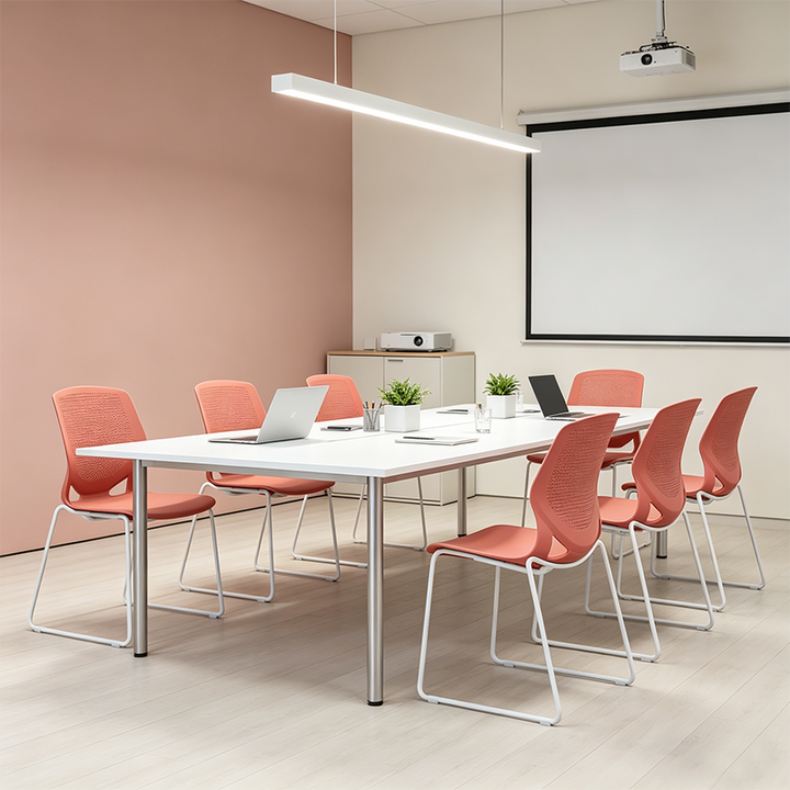 Modern Minimalist Backrest Office Chair: One-Piece PP Construction - Multi-Color Training Chair For Home Office