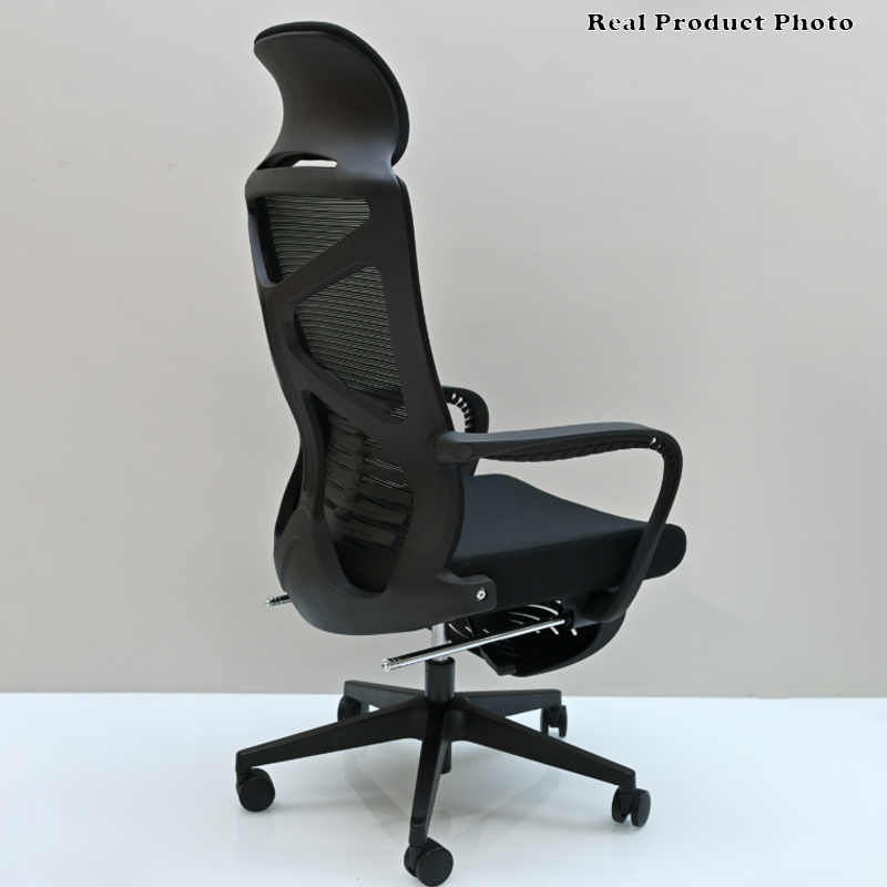 Modern Minimalist Ergonomic Office Chair: Lumbar Support Design - Height-Adjustable High-Back Desk Chair For Home Office