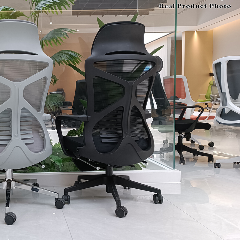 Modern Minimalist Ergonomic Office Chair: Lumbar Support Design - Height-Adjustable High-Back Desk Chair For Home Office