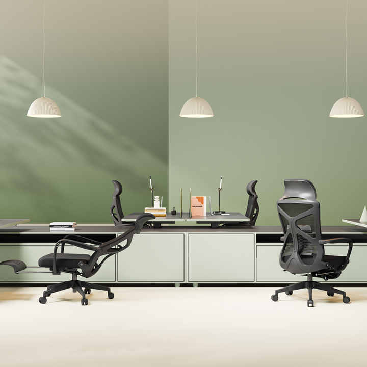 Modern Minimalist Ergonomic Office Chair: Lumbar Support Design - Height-Adjustable High-Back Desk Chair For Home Office