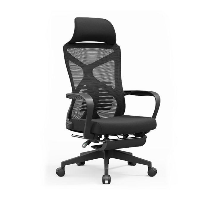 Modern Minimalist Ergonomic Office Chair: Lumbar Support Design - Height-Adjustable High-Back Desk Chair For Home Office