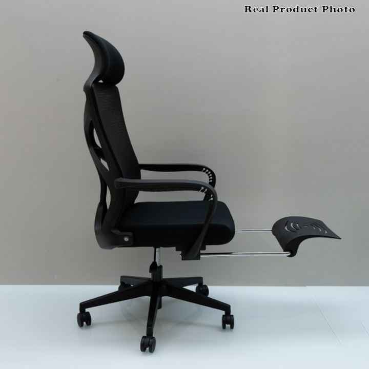 Modern Minimalist Ergonomic Office Chair: Lumbar Support Design - Height-Adjustable High-Back Desk Chair For Home Office
