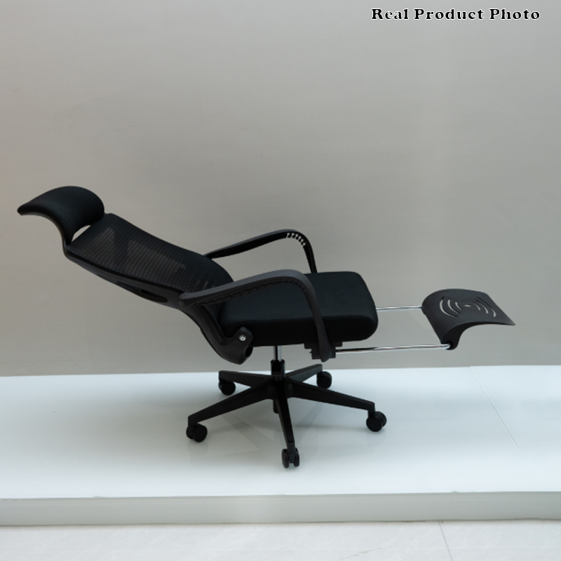 Modern Minimalist Ergonomic Office Chair: Lumbar Support Design - Height-Adjustable High-Back Desk Chair For Home Office