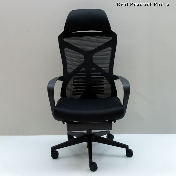Modern Minimalist Ergonomic Office Chair: Lumbar Support Design - Height-Adjustable High-Back Desk Chair For Home Office