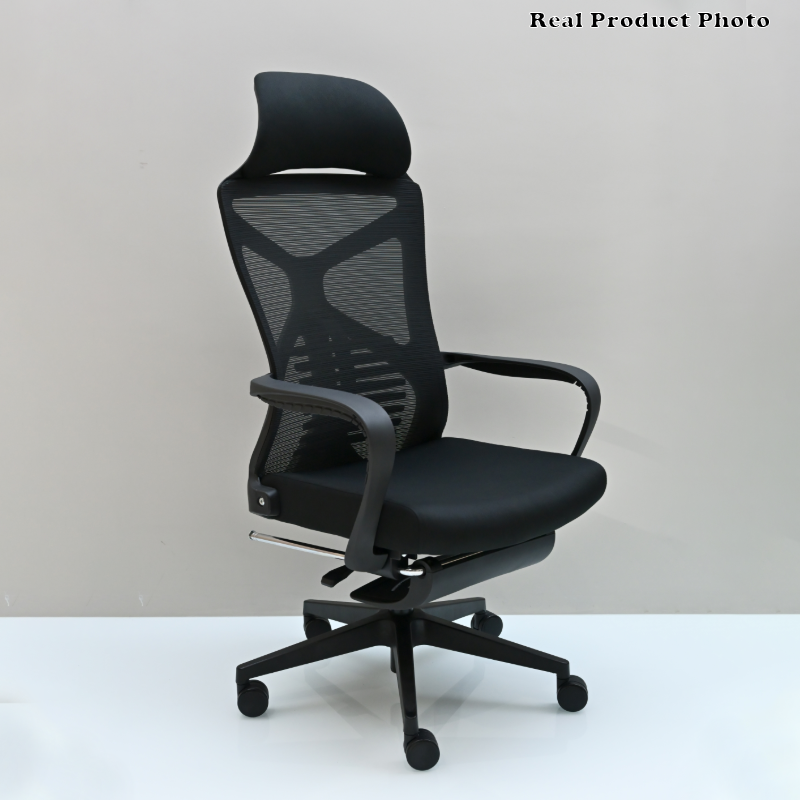 Modern Minimalist Ergonomic Office Chair: Lumbar Support Design - Height-Adjustable High-Back Desk Chair For Home Office