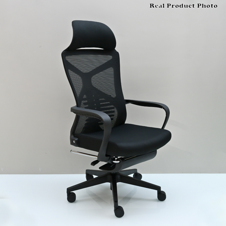 Modern Minimalist Ergonomic Office Chair: Lumbar Support Design - Height-Adjustable High-Back Desk Chair For Home Office
