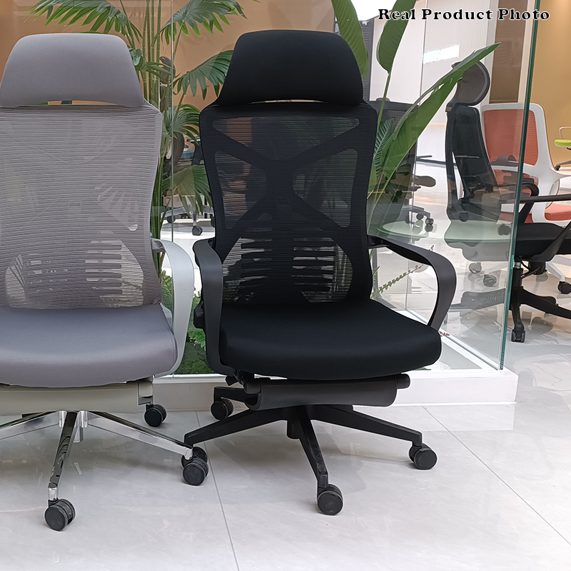 Modern Minimalist Ergonomic Office Chair: Lumbar Support Design - Height-Adjustable High-Back Desk Chair For Home Office