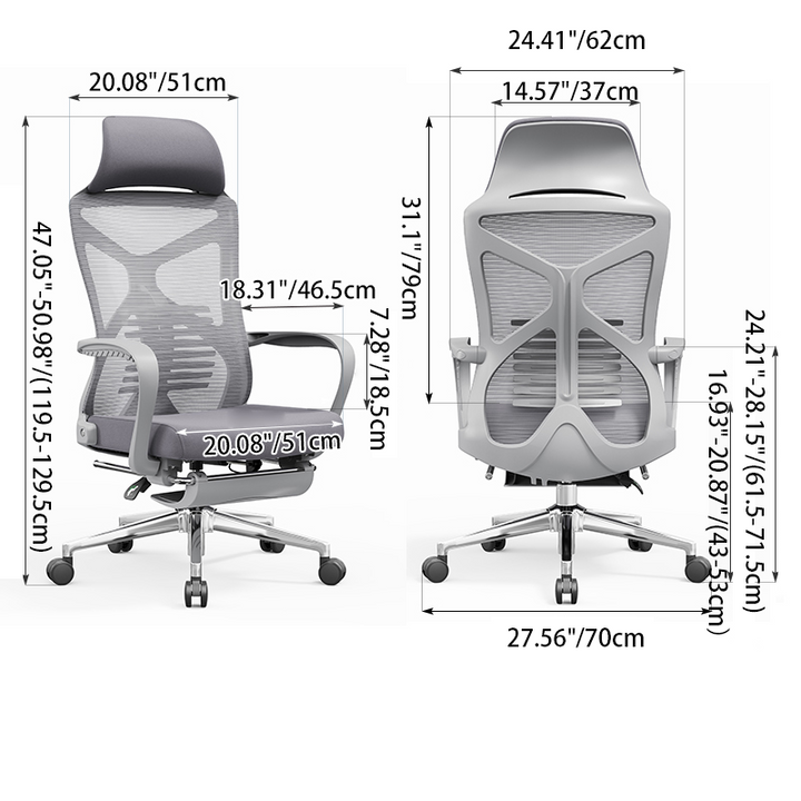 Modern Minimalist High-Back Desk Chair: Breathable Mesh Fabric - Lumbar Support Ergonomic Office Chair For Home Office