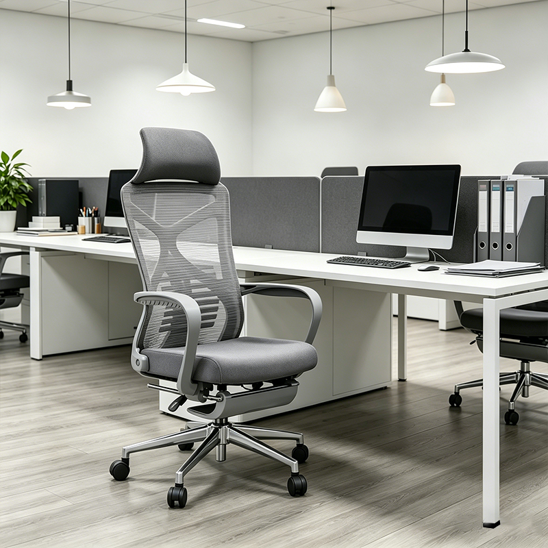 Modern Minimalist High-Back Desk Chair: Breathable Mesh Fabric - Lumbar Support Ergonomic Office Chair For Home Office