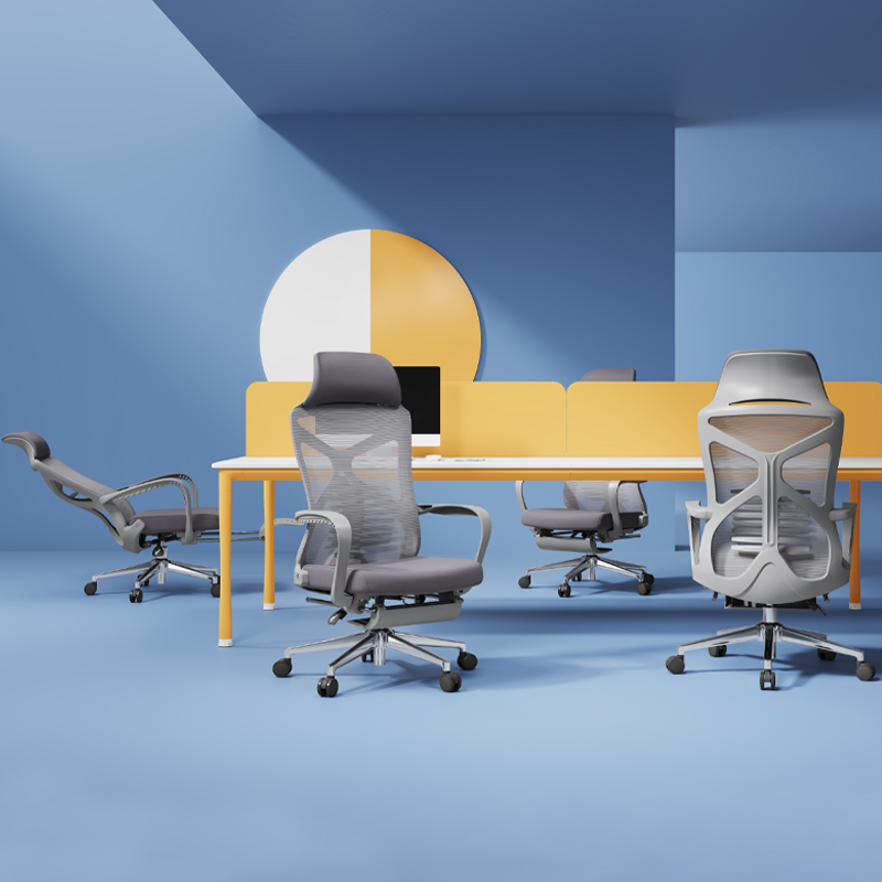 Modern Minimalist High-Back Desk Chair: Breathable Mesh Fabric - Lumbar Support Ergonomic Office Chair For Home Office