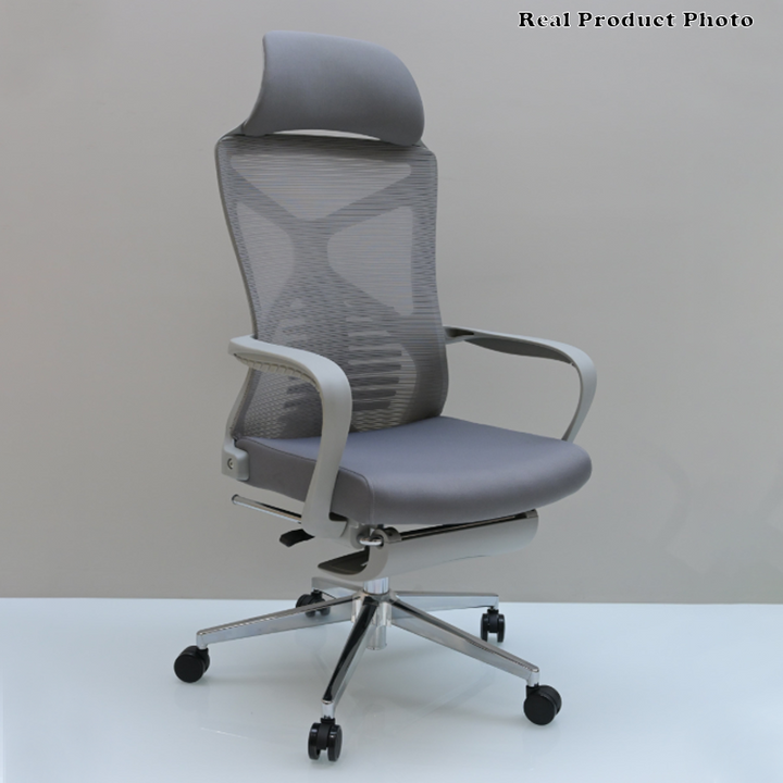 Modern Minimalist High-Back Desk Chair: Breathable Mesh Fabric - Lumbar Support Ergonomic Office Chair For Home Office