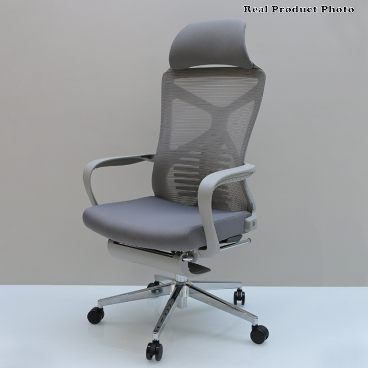 Modern Minimalist High-Back Desk Chair: Breathable Mesh Fabric - Lumbar Support Ergonomic Office Chair For Home Office