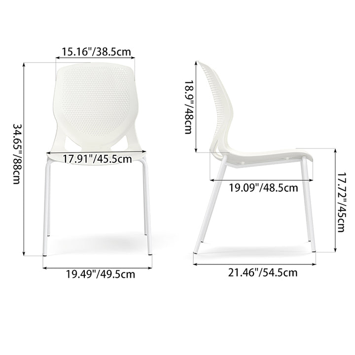 Contemporary Scandinavian Training Desk Chair: Macaron-Colored Minimalist Back Chair For Home Office