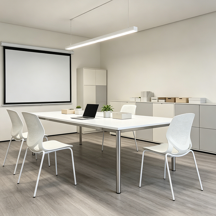 Contemporary Scandinavian Training Desk Chair: Macaron-Colored Minimalist Back Chair For Home Office
