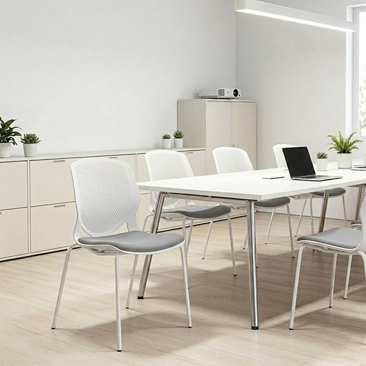 Contemporary Scandinavian Back Chair: INS-Style Macaron Desk Chair For Home Office