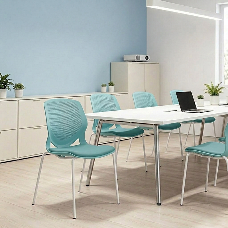 Contemporary Scandinavian Back Chair: INS-Style Macaron Desk Chair For Home Office