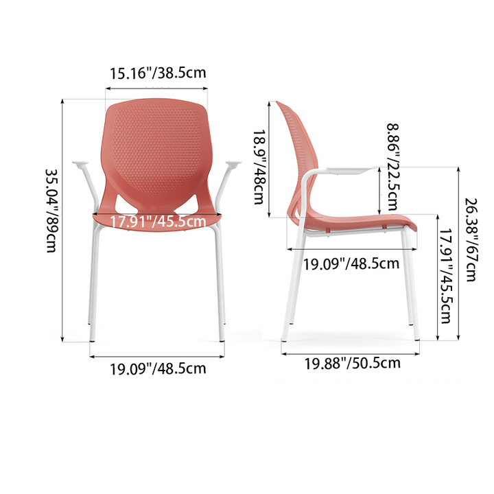 Scandinavian Colorful Desk Chair: Contemporary Ergonomic Back Chair For Home Office