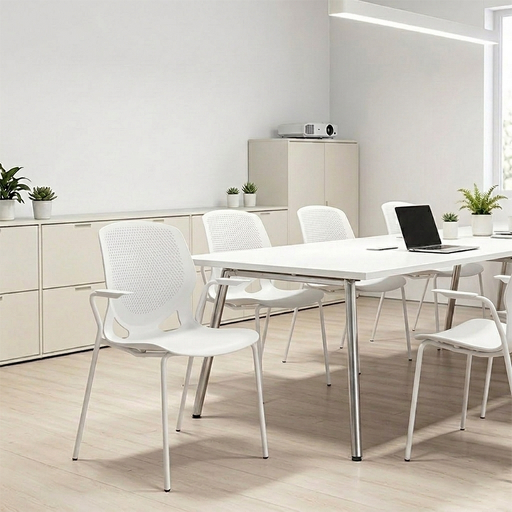 Scandinavian Colorful Desk Chair: Contemporary Ergonomic Back Chair For Home Office