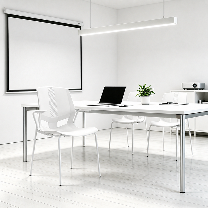 Contemporary Scandinavian Ergonomic Chair: INS-Style One-Piece Molded PP Desk Chair For Home Office