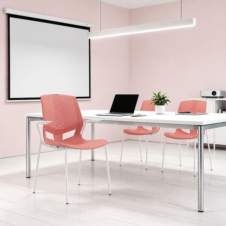 Contemporary Scandinavian Ergonomic Chair: INS-Style One-Piece Molded PP Desk Chair For Home Office