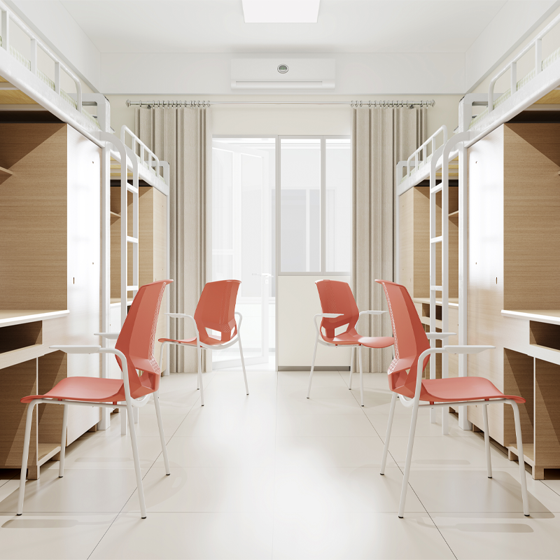 Contemporary Scandinavian Ergonomic Chair: INS-Style One-Piece Molded PP Desk Chair For Home Office