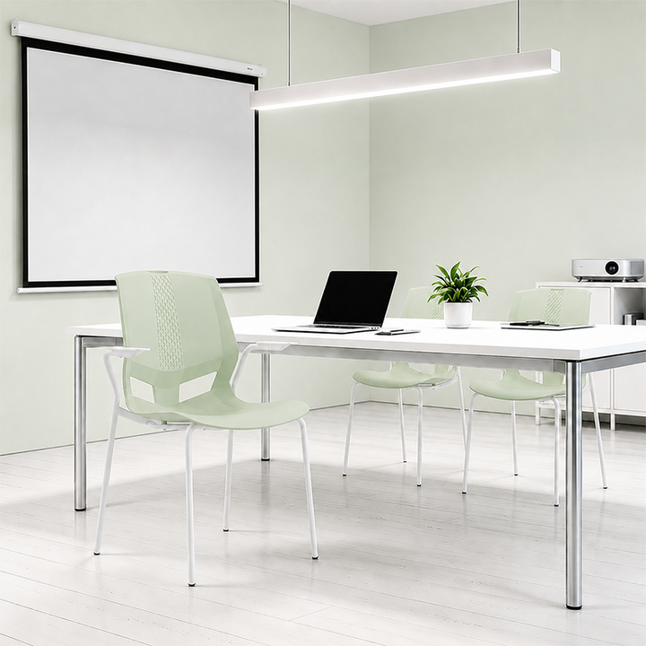 Contemporary Scandinavian Ergonomic Chair: INS-Style One-Piece Molded PP Desk Chair For Home Office