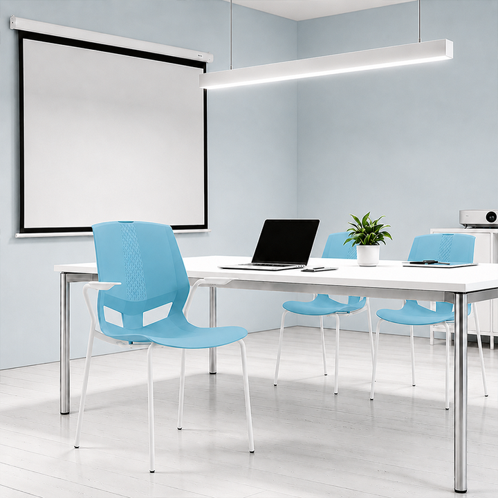 Contemporary Scandinavian Ergonomic Chair: INS-Style One-Piece Molded PP Desk Chair For Home Office