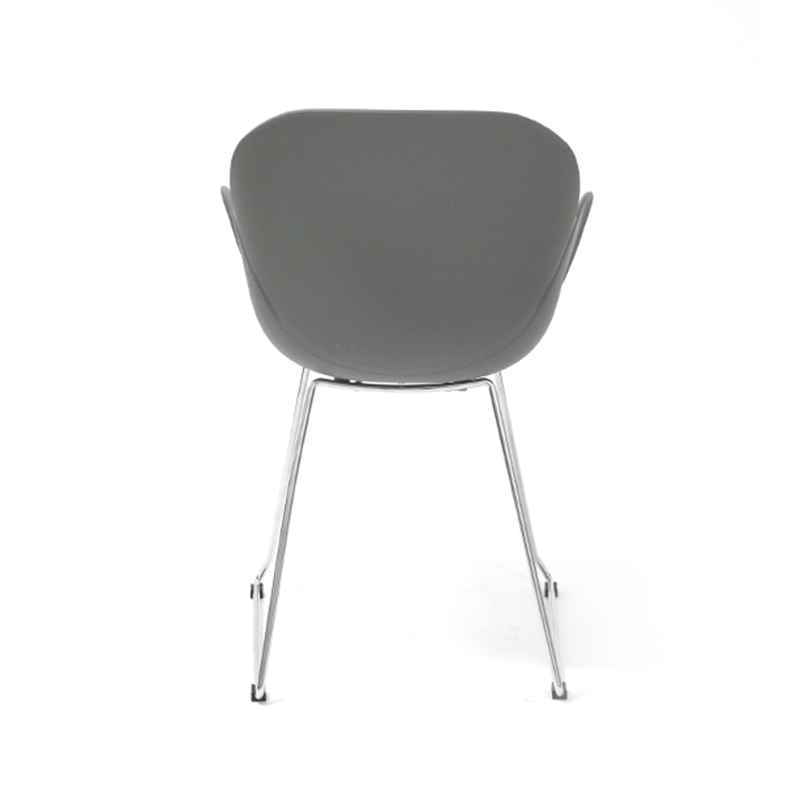 Contemporary Tulip Design Dining Chair: PP Backrest &amp; Armrest - Scandinavian Ergonomic Accent Chair For Dining Room