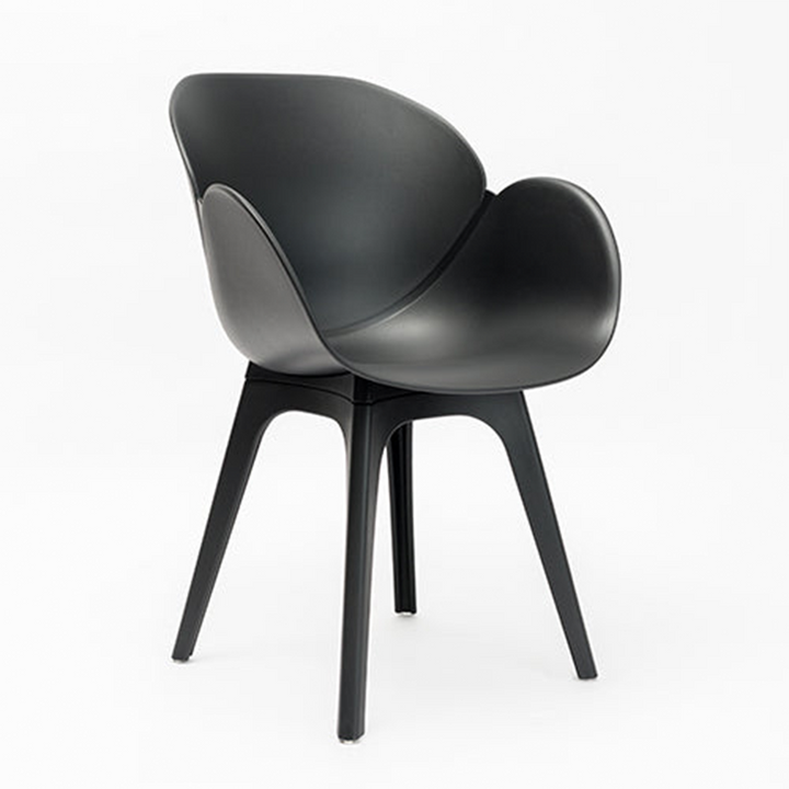 Contemporary Nordic Tulip Design Dining Chair: PP Backrest &amp; Leg - Ergonomic Scandinavian Swivel Accent Chair For Dining Room