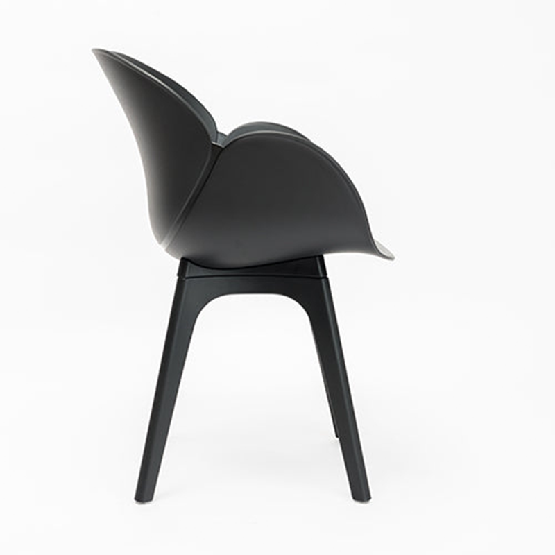 Contemporary Nordic Tulip Design Dining Chair: PP Backrest &amp; Leg - Ergonomic Scandinavian Swivel Accent Chair For Dining Room