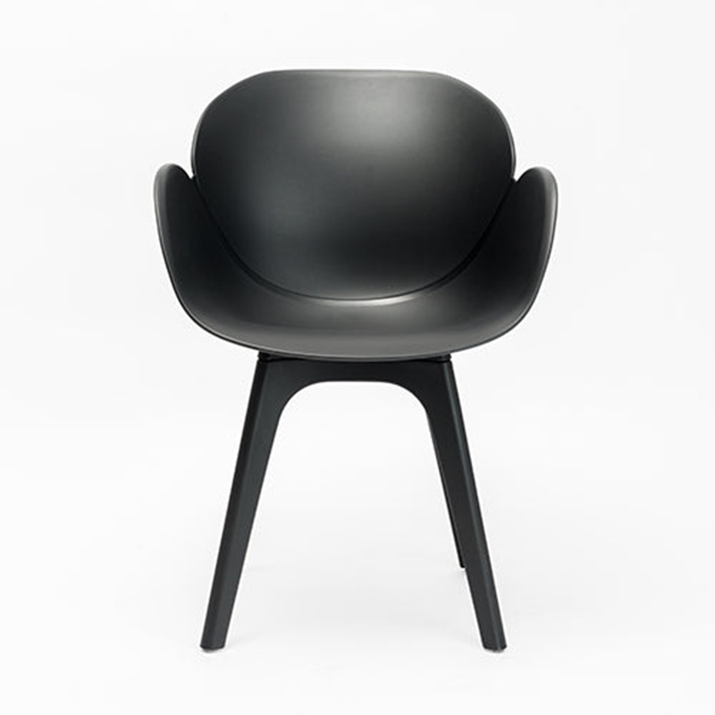Contemporary Nordic Tulip Design Dining Chair: PP Backrest &amp; Leg - Ergonomic Scandinavian Swivel Accent Chair For Dining Room