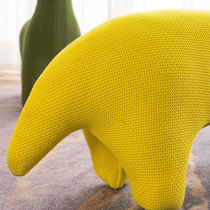 Modern Minimalist Giraffe-Shaped Knitted Cotton Sponge Kid Accent Chair For Living Room