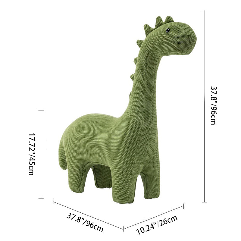 Modern Minimalist Giraffe-Shaped Knitted Cotton Sponge Kid Accent Chair For Living Room