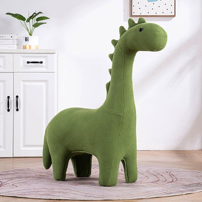Modern Minimalist Giraffe-Shaped Knitted Cotton Sponge Kid Accent Chair For Living Room