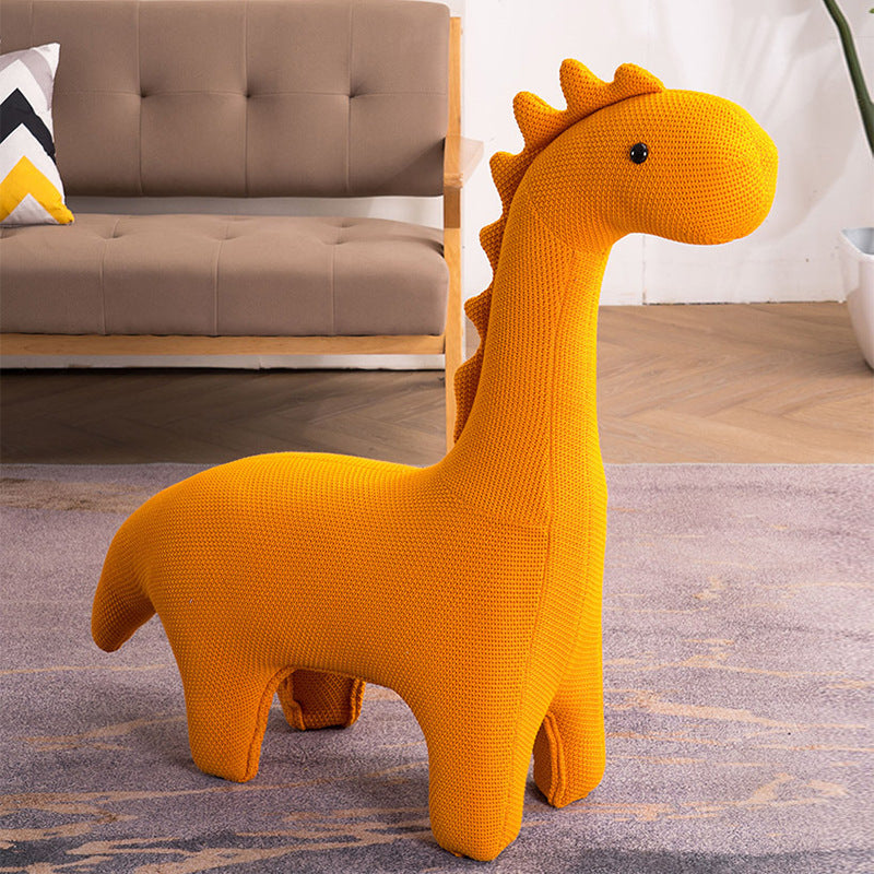 Modern Minimalist Giraffe-Shaped Knitted Cotton Sponge Kid Accent Chair For Living Room